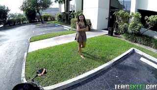 Mesmerizing teen Adrian Maya receives a satisfying spooning action