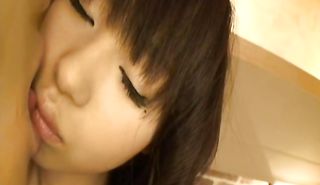 Overwhelming asian diva Natsumi Kato is smiling while a bf is licking her perfectly shaved fanny