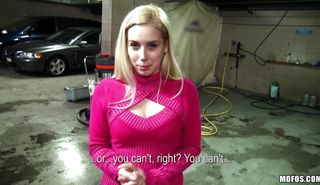 Tempting Ellen chokes on dick before taking it balls deep