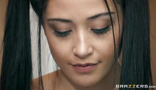 Topnotch brunette girlfriend Avi Love receives a huge penis in her tight pussy